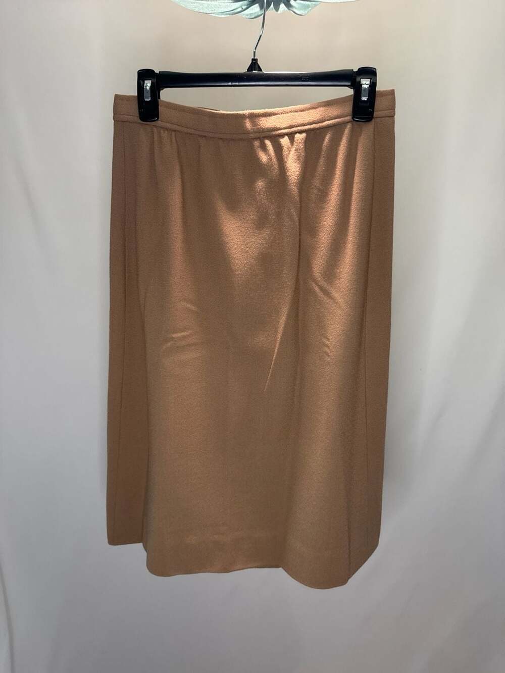 VTG Doncaster 2 Piece Skirt Suit Camel Tan Belted Jacket Midi Skirt Professional - Picture 5 of 8
